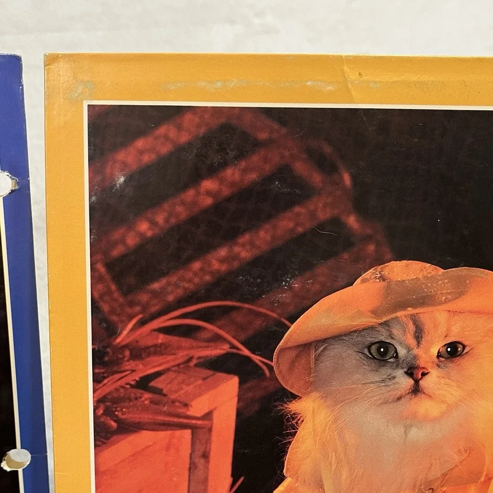Vintage Cat Folders Stuart Hall 1993 Kittens Animal School Supplies 90s Retro